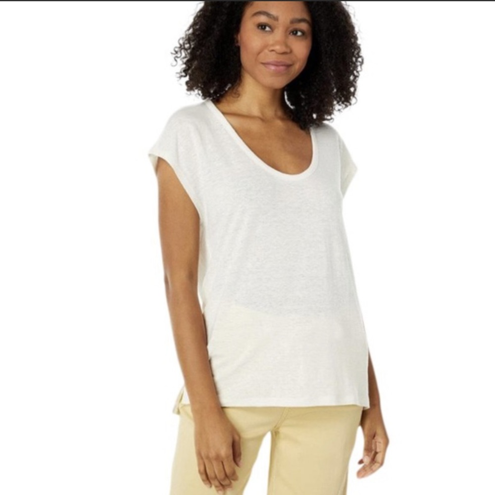 Madewell Linen Blend Tshirt in Ivory / xxs / medium